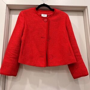 Akris Bold Red Tweed Jacket